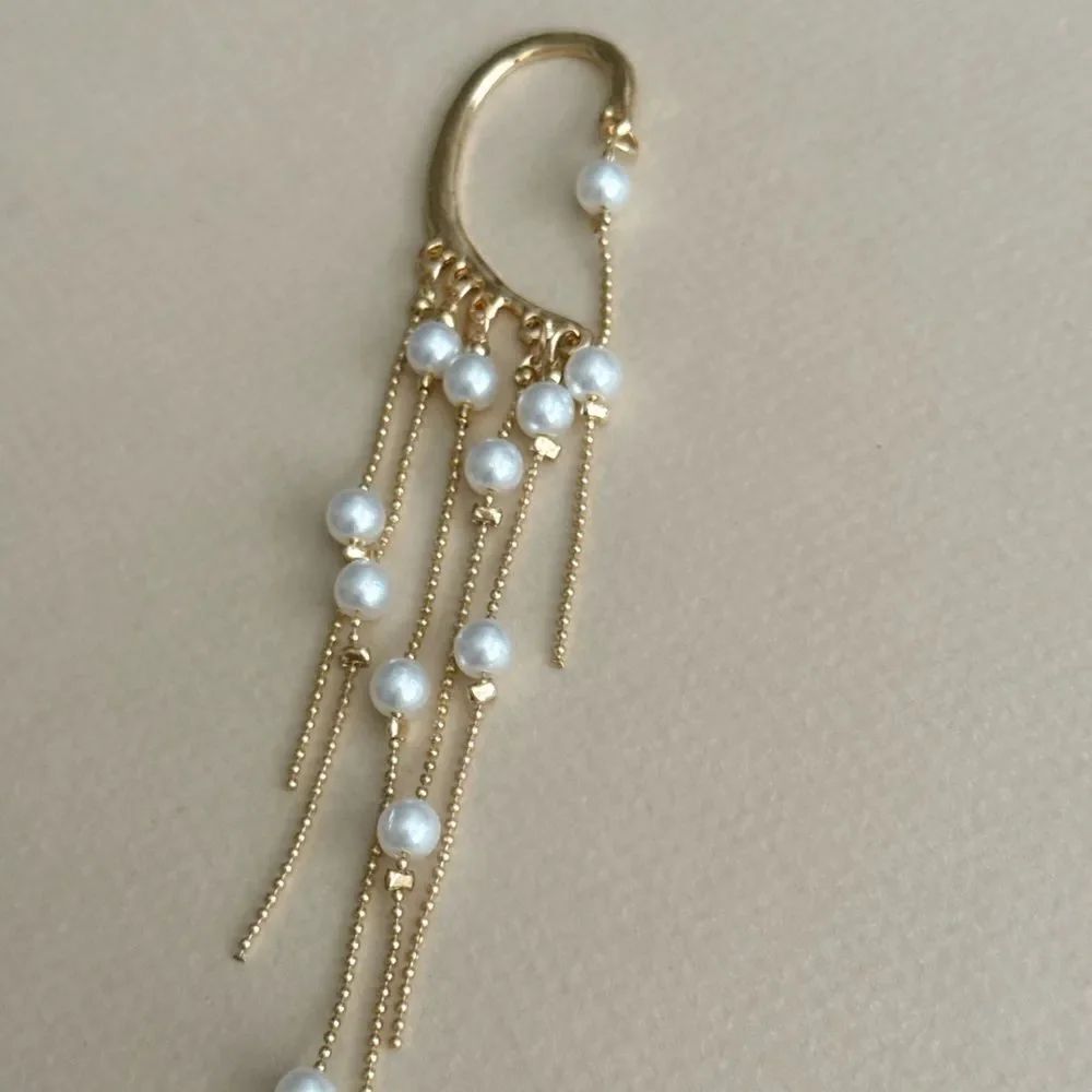 Pearl Drop Ear Cuff #2425 - Picture 4 of 5
